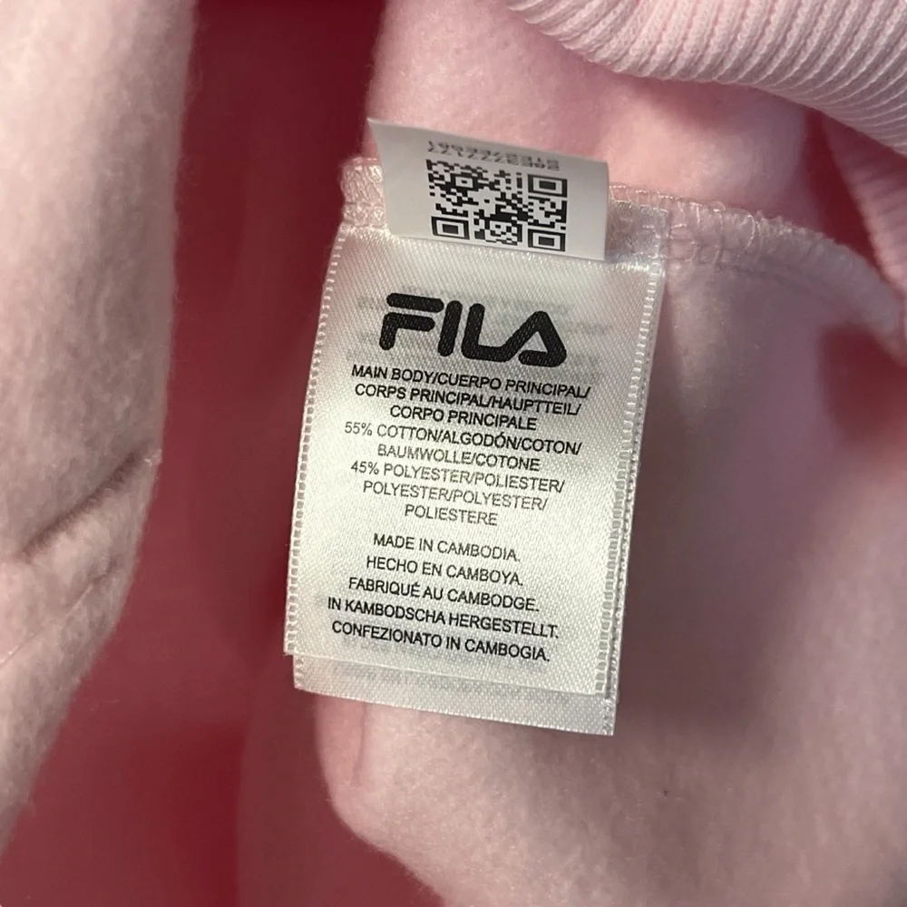 Fila NWT Women’s Pink Embroidered Hoodie Sweatshirt - Picture 6 of 6